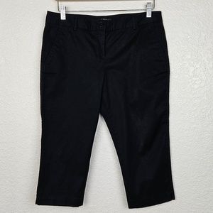 Talbots Signature Black Cotton Stretch Chino 4-Pocket Classic Capri Women's 10P